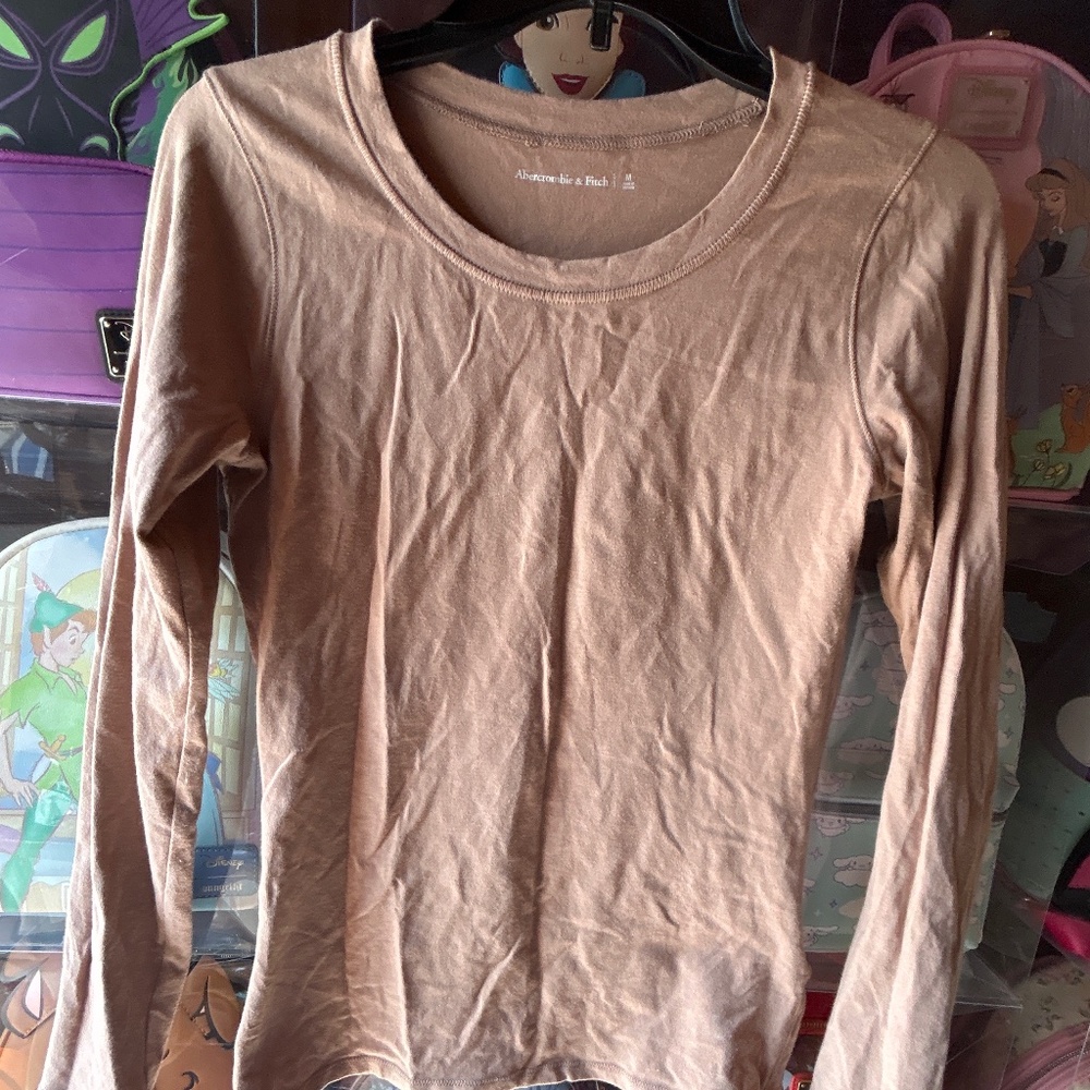 Abercrombie & Fitch Long Sleeve Top Round Neck Medium Women